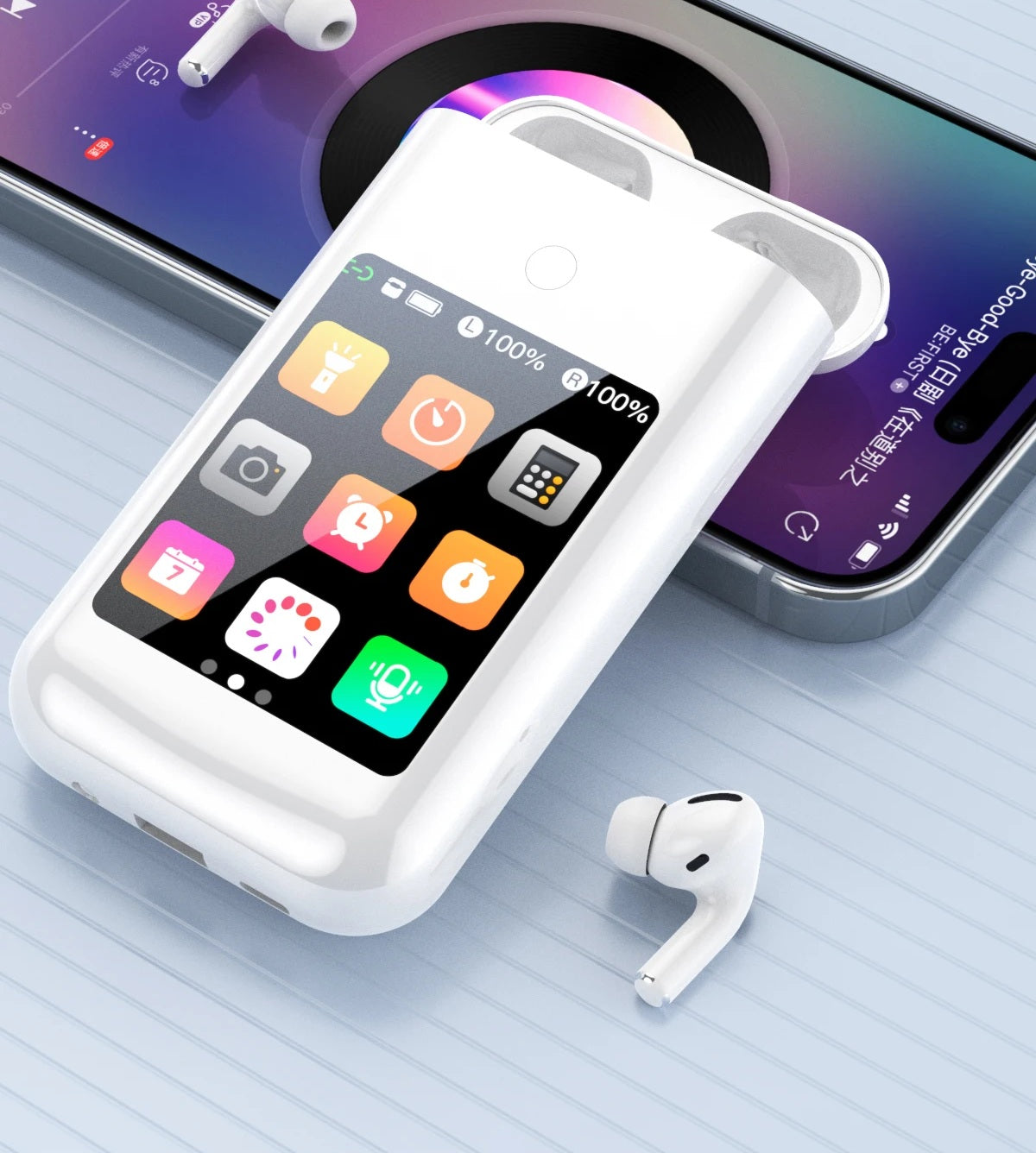 Batería Portátil con Auriculares Inalámbricos